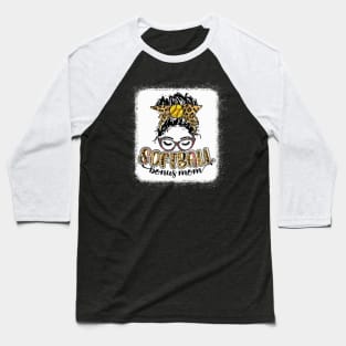 Softball Bonus Mom Leopard Baseball T-Shirt